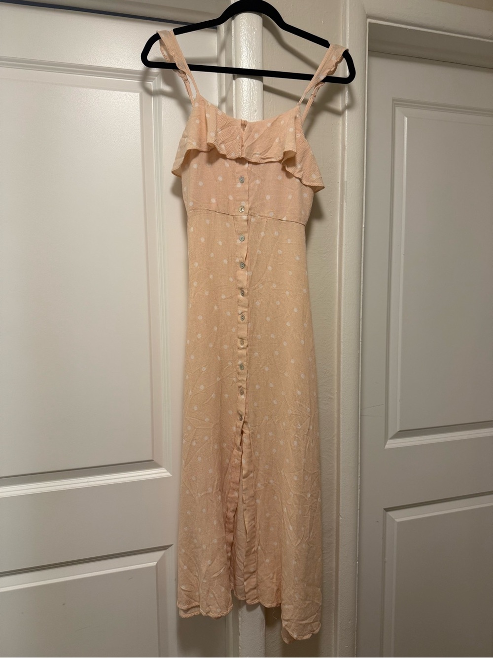 Boutique Polka Dot Flowly Midi Dress